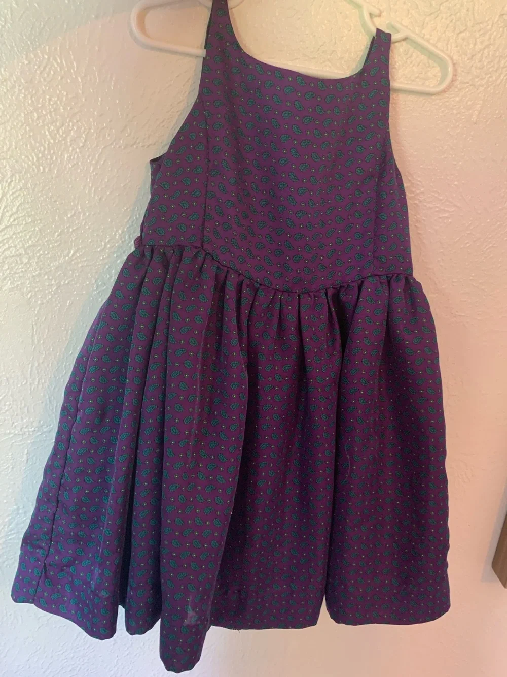 Ralph Lauren Girls Purple Paisley Dress
